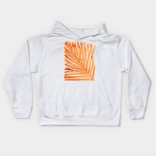 watercolor lines palm leaf 1 Kids Hoodie